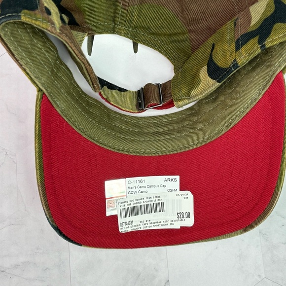 Nike H86 Arkansas Razorbacks Camo Green Adjustable Strapback Hat Cap OSFM NCAA - Picture 5 of 7